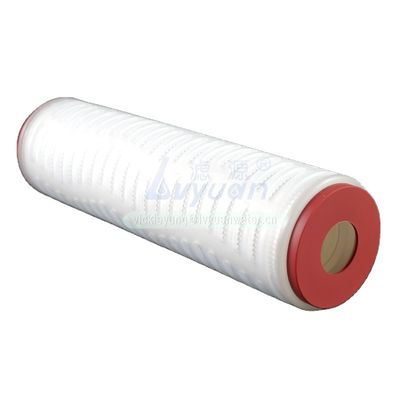 10 Inch 0.1um  0.22um Removal 69mm PP Pleated Filter Cartridge