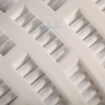 1 Microns 222 Flat Glass Fiber 64mm PP Pleated Filter Cartridge