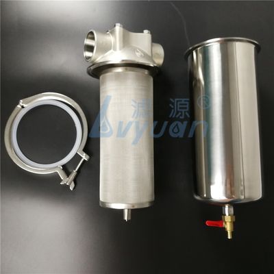 CE SGS Industrial Pipeline 0.1um SS316 Single Cartridge Filter Housing