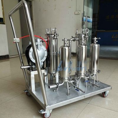 Dual Triple Stages 500 Micron 180*450mm Bag Water Filter Vessel