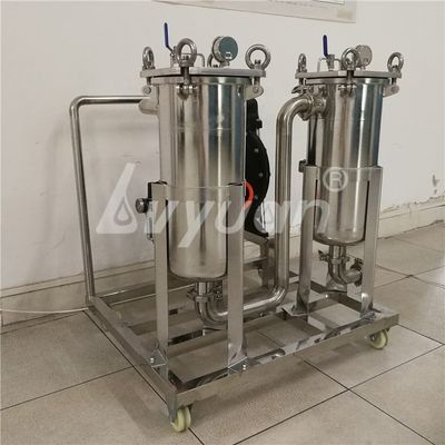 Dual Triple Stages 500 Micron 180*450mm Bag Water Filter Vessel