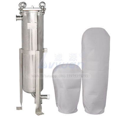 5 Microns 304 Bag Filter Housings Stainless Steel For Water Liquid Treatment System