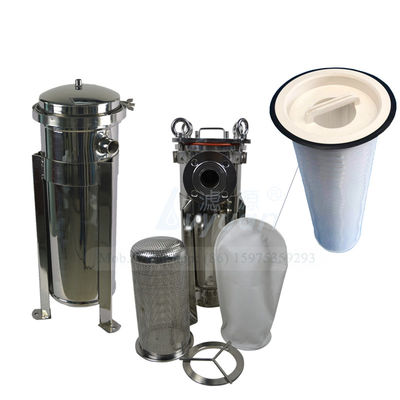 5 Microns 304 Bag Filter Housings Stainless Steel For Water Liquid Treatment System