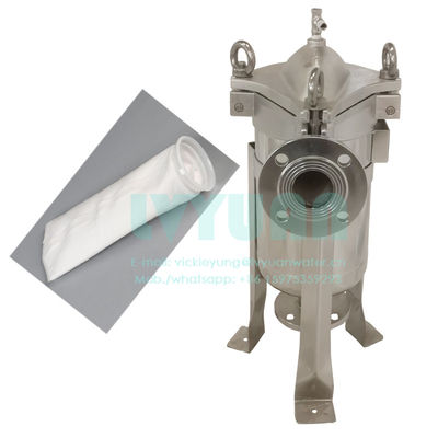 5 Microns 304 Bag Filter Housings Stainless Steel For Water Liquid Treatment System