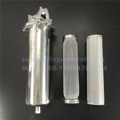 99% 20 Micron Pleated Stainless Steel Mesh Filter Cartridge