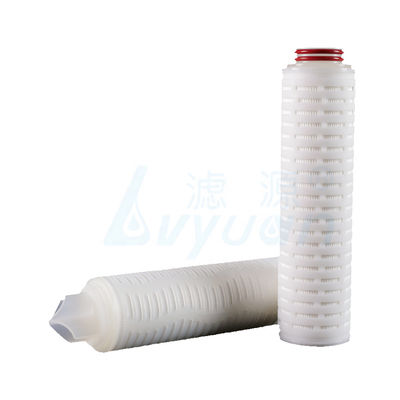 OD 69mm 0.45um 0.65um PP Pleated Filter Cartridge For Sea Water Filtration