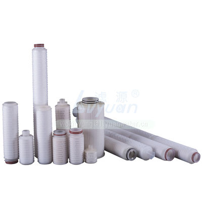 PTFE PVDF Pleated Filter Element 0.45 0.22 Micron Membrane Cartridge Filter