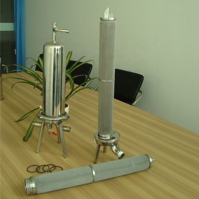 0.2 0.45 Micron 500mm Sintered Metal Cartridge Filter For Beer Filter Machine