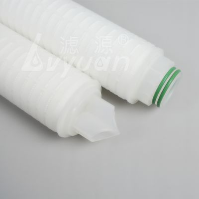 ISO9001 115mm OD 50um Polypropylene Pleated Filter Cartridge