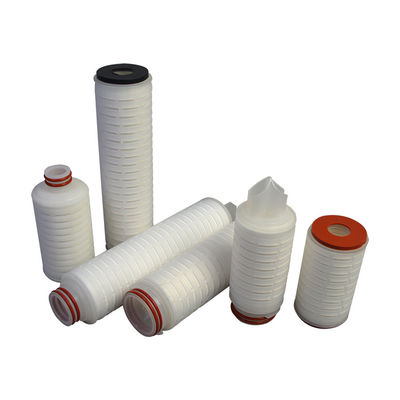 28mm ID PTFE PP Pleated Filter Cartridge With 226 222 Flat / Fin