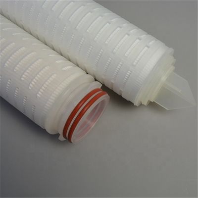 28mm ID PTFE PP Pleated Filter Cartridge With 226 222 Flat / Fin