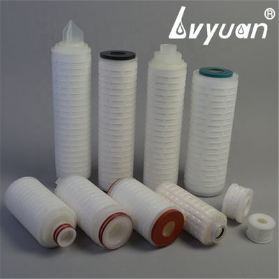 28mm ID PTFE PP Pleated Filter Cartridge With 226 222 Flat / Fin