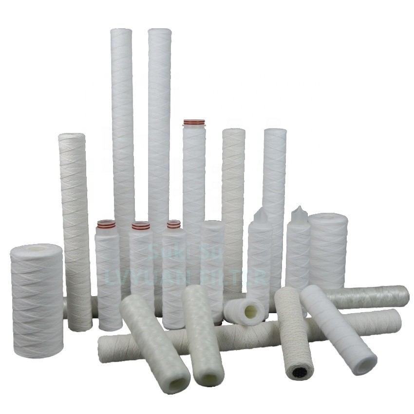 5 Micron Oil RO Water Filter 25um 50um String Wound PP Filter Cartridges