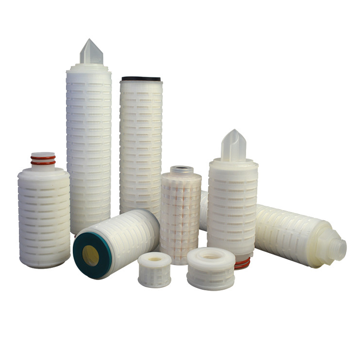 0.1 0.2 Micron PTFE PES Nylon PP Membrane Pleated Filter Cartridge