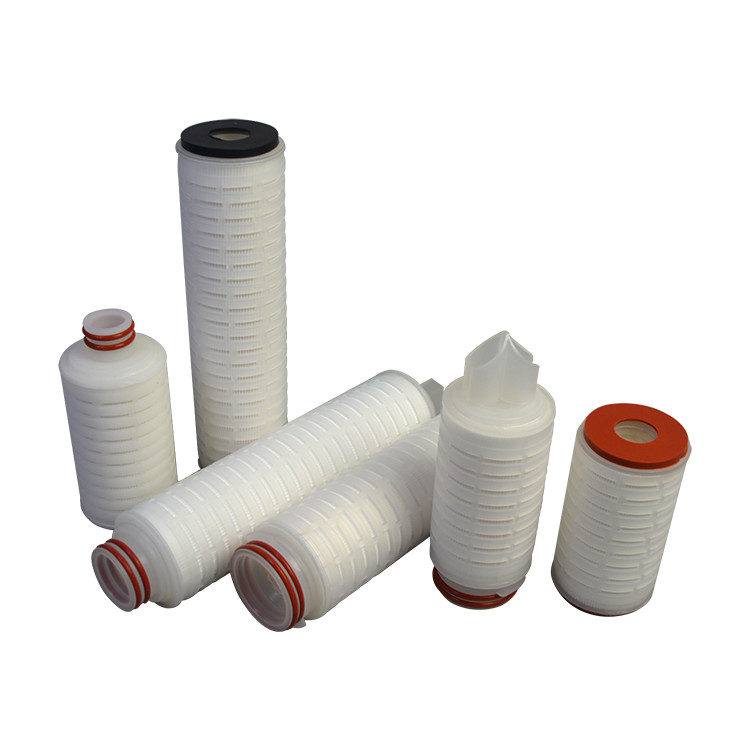 28mm ID PTFE PP Pleated Filter Cartridge With 226 222 Flat / Fin